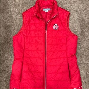 Women's Cutter & Buck Scarlet Ohio State Buckeyes Rainier Full-Zip Vest Large
